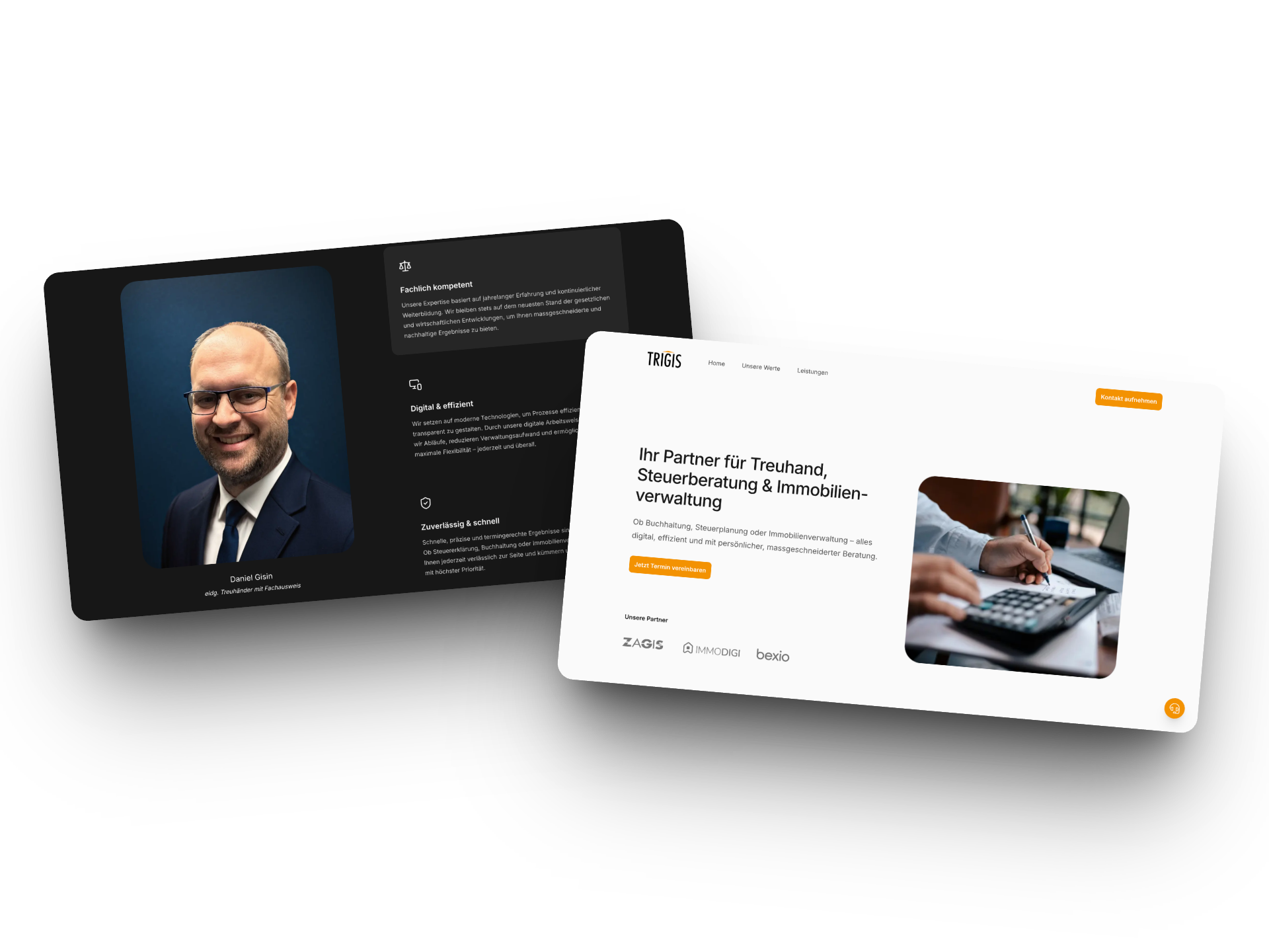 Website von TRIGIS Treuhand & Immobilien AG